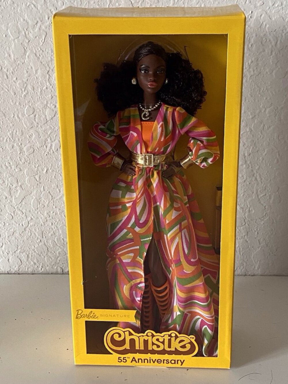 2022 Barbie Signature Christie 55th Anniversary Doll With Stand NEW Sealed‎
